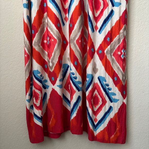 Chico's NEW Ikat Maxi Dress Multicolor Sleeveless V-Neckline Soft Stretchy Knit - Picture 7 of 14